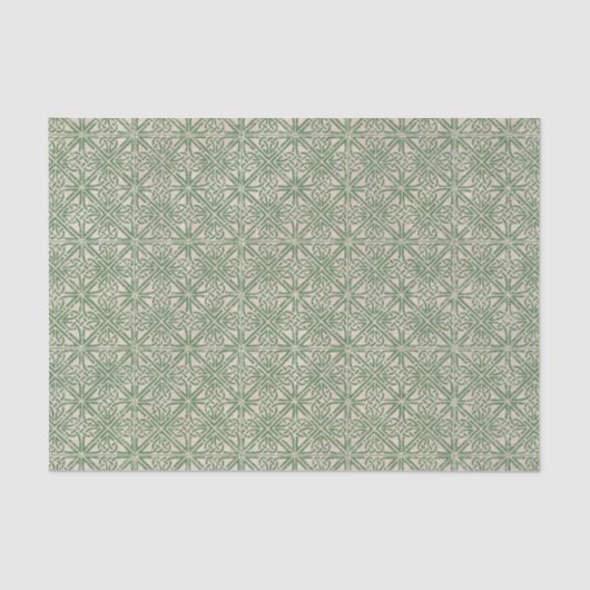 Celtic Knot Green Pattern Tissuepapier (Voorkant)