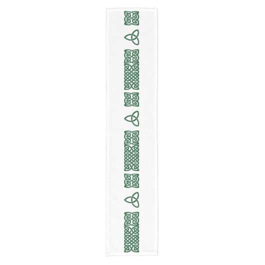 Celtic Knot green small table runner Korte Tafelloper (Voorkant)