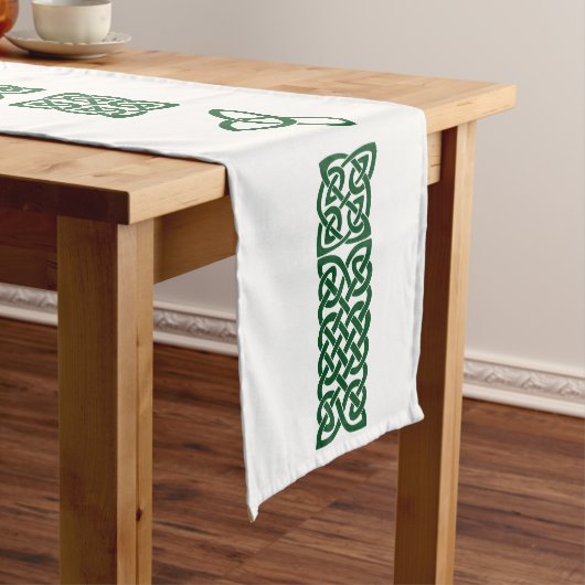 Celtic Knot green small table runner Korte Tafelloper (Voorbeeld)