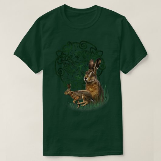 Celtic Knot Hare Rabbit Bunny T-shirt (Design voorkant)