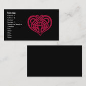 Celtic Knot hart Visitekaartje (Voorkant / Achterkant)