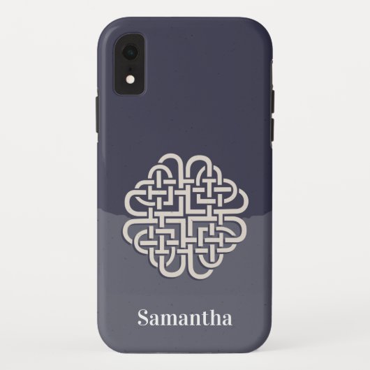 Celtic Knot Heart met naam Case-Mate iPhone Case (Achterkant)