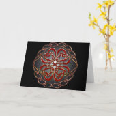 Celtic knot Hearts Kaart (Gele Bloem)