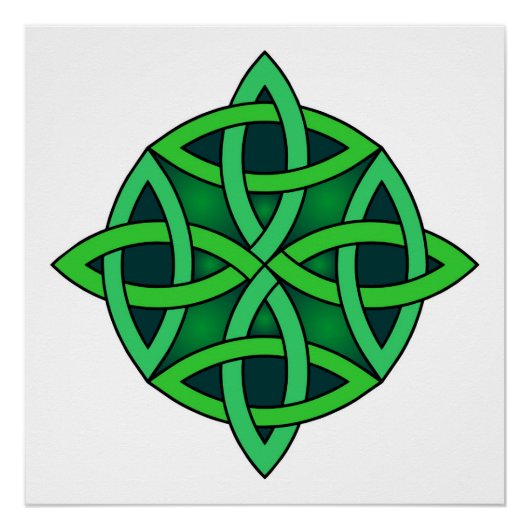 celtic knot ierland oud symbool pagan irish gre poster (Voorkant)
