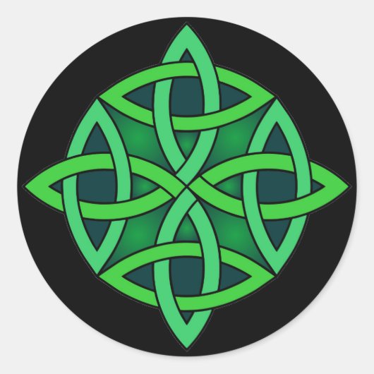 celtic knot ierland oud symbool pagan irish gre ronde sticker (Voorkant)