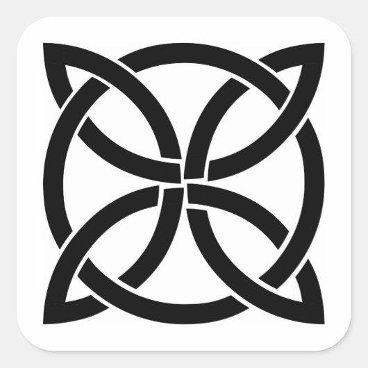 celtic knot ierland oud symbool pagan vierkante sticker (Voorkant)