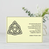 Celtic Knot in Black en Mythic Ivory Party Kaart (Staand voorkant)