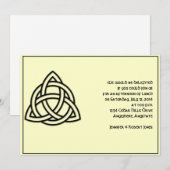 Celtic Knot in Black en Mythic Ivory Party Kaart (Voorkant / Achterkant)