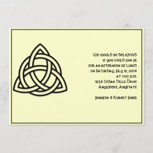 Celtic Knot in Black en Mythic Ivory Party Kaart