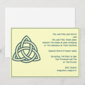 Celtic Knot in Blauwgroen huwelijksuitnodiging Kaart (Voorkant / Achterkant)