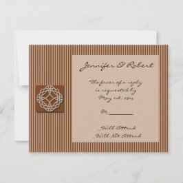 Celtic Knot in Cream and Rust Response Kaart