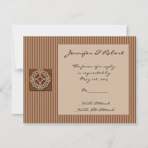 Celtic Knot in Cream and Rust Response Kaart