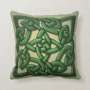 Celtic Knot in groen Kussen