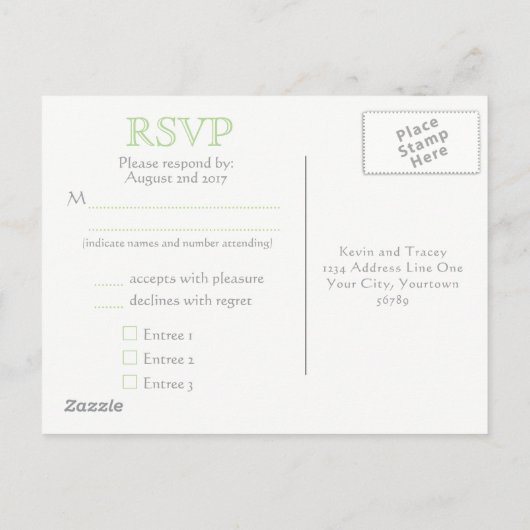 Celtic Knot Initialen - RSVP Briefkaart (Achterkant)