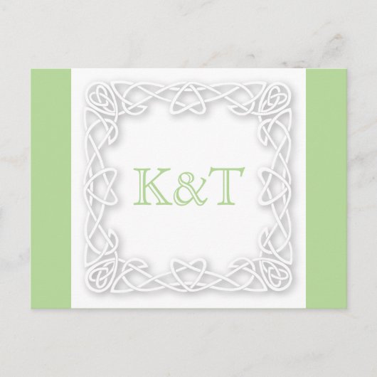 Celtic Knot Initialen - RSVP Briefkaart (Voorkant)