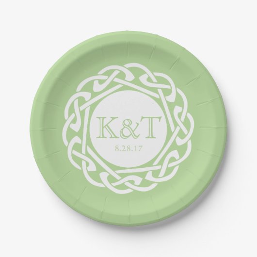 Celtic Knot Initialen - Weddenschap Bord groen (Voorkant)