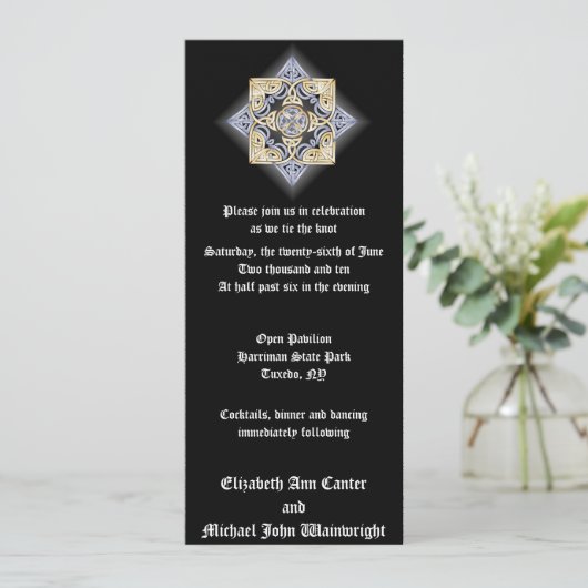 Celtic Knot Invitation Kaart (Staand voorkant)