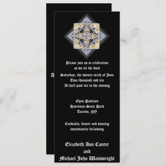 Celtic Knot Invitation Kaart (Voorkant / Achterkant)