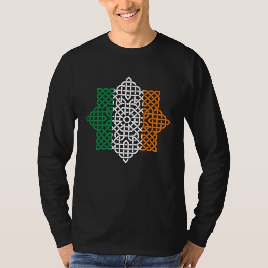 Celtic Knot Ireland Flag St Patricks Day for Men W T-shirt (Voorkant)