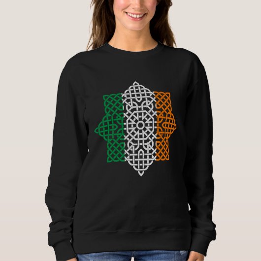 Celtic Knot Ireland Flag St Patricks Day for Men W Trui (Voorkant)
