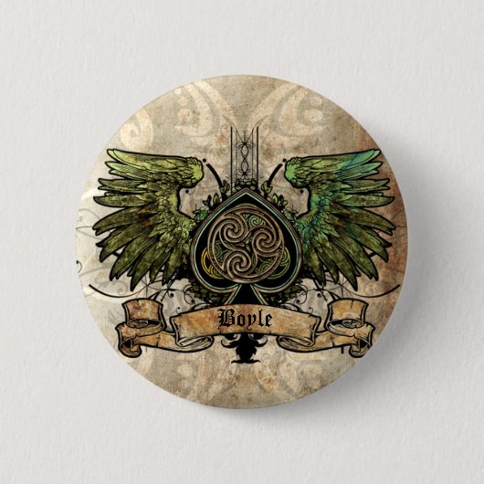 Celtic Knot Ireland Tattoo Urban Sleutelhanger Ronde Button 5,7 Cm (Voorkant)