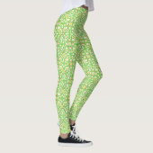 Celtic Knot Irish Braid  Green Cream Pattern Leggings (Rechts)
