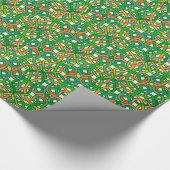 Celtic Knot Irish Braid Pattern Green Cadeaupapier (Hoek)
