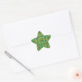 Celtic Knot Irish Braid Pattern Green Ster Sticker (Envelop)