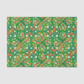 Celtic Knot Irish Braid Pattern Green Tissuepapier (Voorkant)