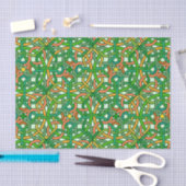 Celtic Knot Irish Braid Pattern Green Tissuepapier (Craft)