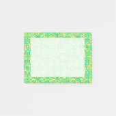 Celtic Knot Irish Braid Pattern Green Yellow Post-it® Notes (Voorkant)
