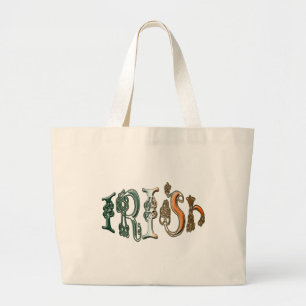 Celtic Knot Irish Flag Colors Designer Bag Grote Tote Bag