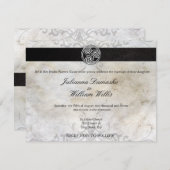 Celtic Knot Irish Gaelic Wedding Invitation Kaart (Voorkant / Achterkant)