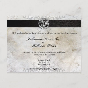 Celtic Knot Irish Gaelic Wedding Invitation Kaart
