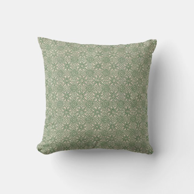 Celtic Knot Irish Green Pattern Kussen (Voorkant)