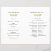 Celtic Knot Irish green trouwprogramma (Achterkant)