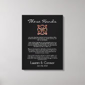 Celtic Knot Irish Handfasting Wedding Keepslag Canvas Afdruk (Voorkant)