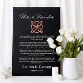Celtic Knot Irish Handfasting Wedding Keepslag Canvas Afdruk