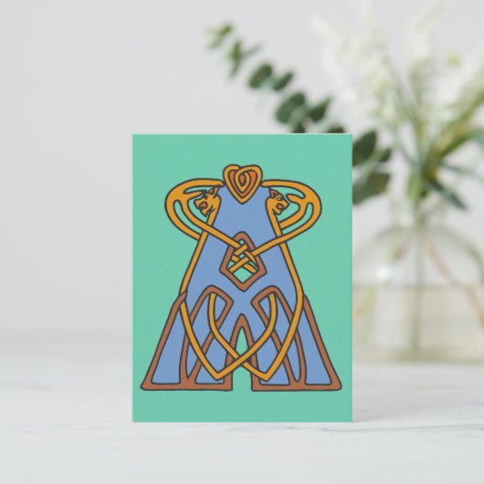 Celtic Knot letter initiaal monogram A Briefkaart (Staand voorkant)