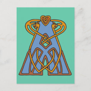 Celtic Knot letter initiaal monogram A Briefkaart