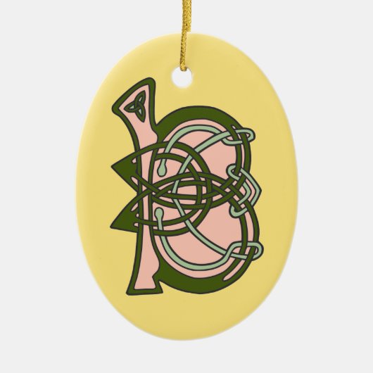 Celtic Knot letter initiaal monogram B Keramisch Ornament (Voorkant)