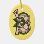 Celtic Knot letter initiaal monogram B Keramisch Ornament (Achterkant)