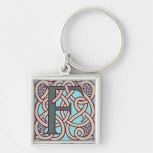 Celtic Knot letter initiaal monogram F Sleutelhanger