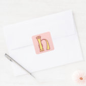Celtic Knot letter initiaal monogram H Vierkante Sticker (Envelop)