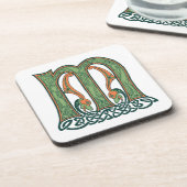 Celtic Knot Letter M, Irish Design Onderzetter (Linkerzijde)