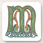 Celtic Knot Letter M, Irish Design Onderzetter (Voorkant)