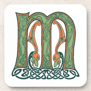 Celtic Knot Letter M, Irish Design Onderzetter