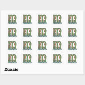 Celtic Knot Letter M, Irish Design Vierkante Sticker (Vel)