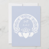 Celtic Knot Lijst Invitation - Lichtblauw Kaart (Achterkant)