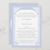 Celtic Knot Lijst Invitation - Lichtblauw Kaart (Voorkant / Achterkant)